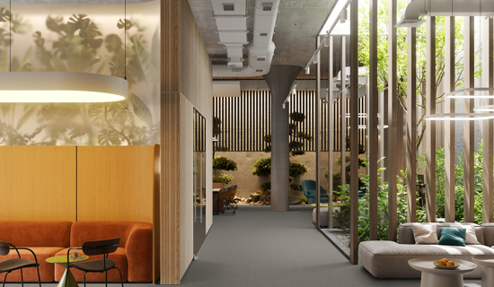 Moderne open kantoorruimte