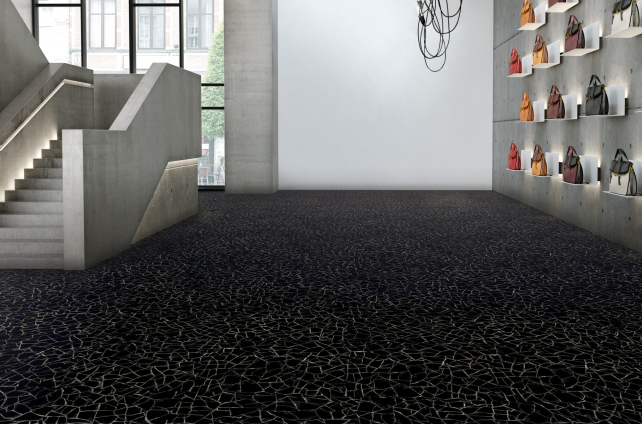 Moderne verlichte betonnen trap